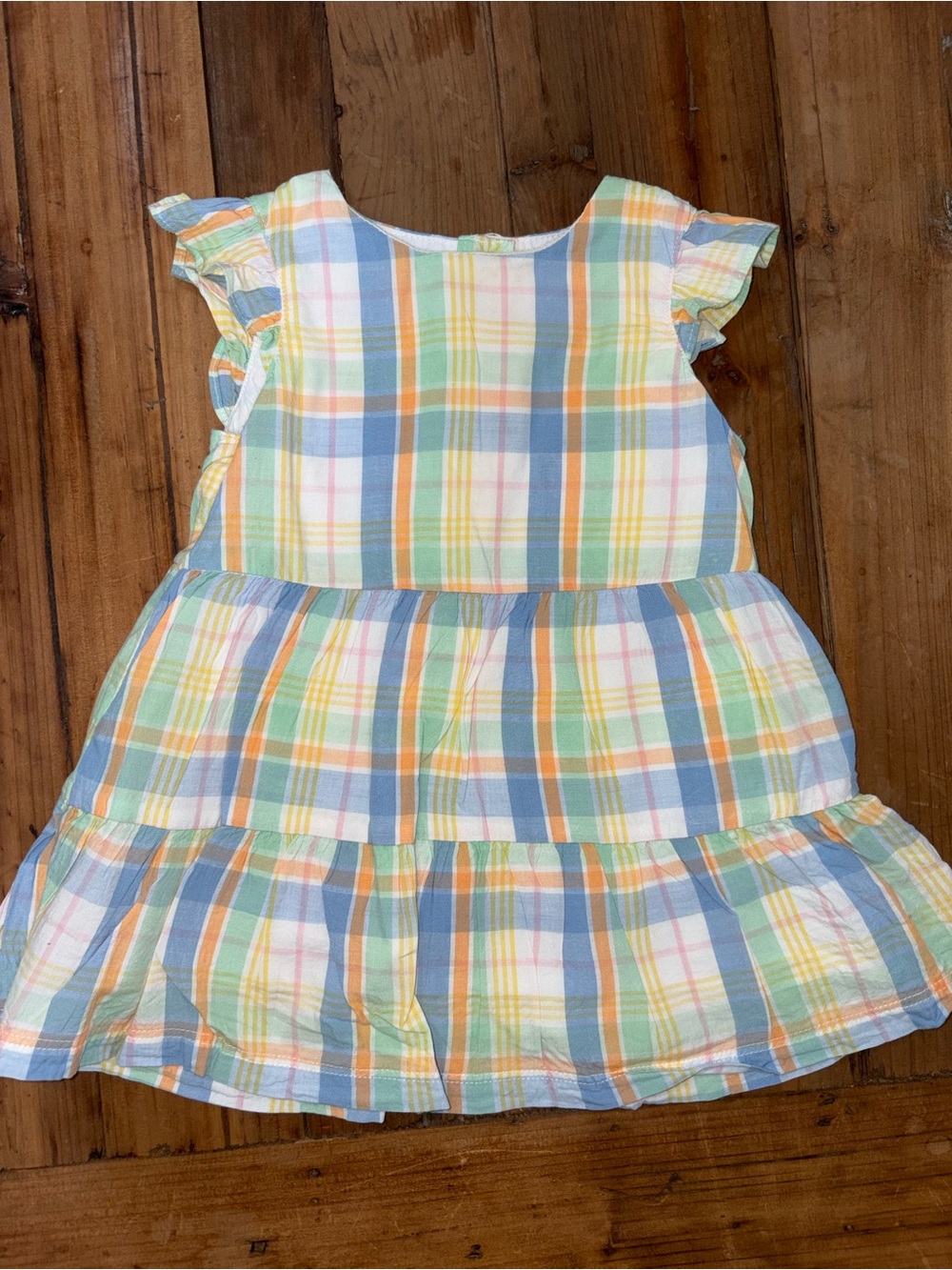 Ruffle Butts Pastel Plaid Ruffle Dress 6-12 M